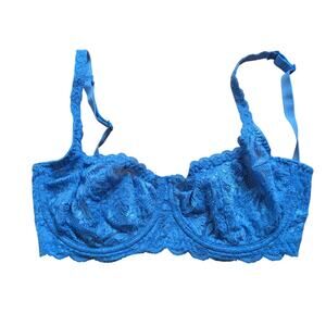Cosabella Never Say Never Balconette Bra Blue Lace 32E